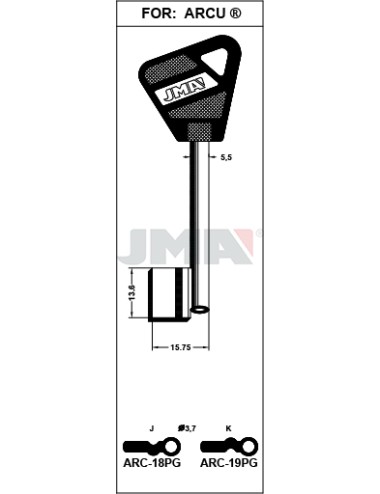 LLAVE JMA GORJA ARC 18P G