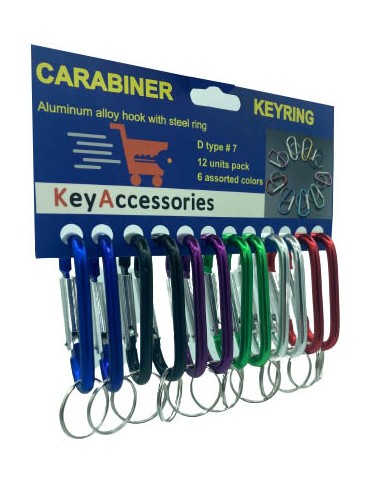 KEYACC MOSQUETON LLAVERO ALUMINIO 62MM (12 UDS)