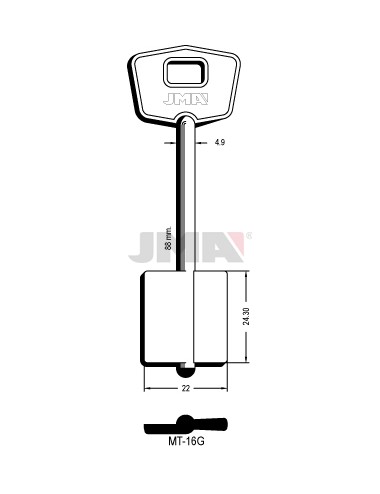 LLAVE JMA GORJA MT 16.G