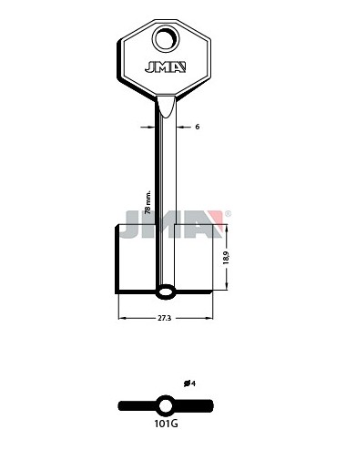 LLAVE JMA GORJA 101 G DOBLE PALA
