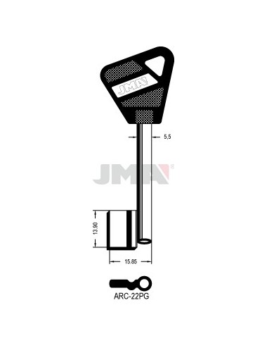 LLAVE JMA GORJA ARC 22P G
