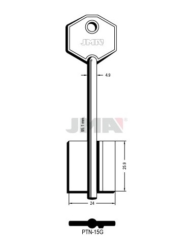 LLAVE JMA GORJA PTN 15G