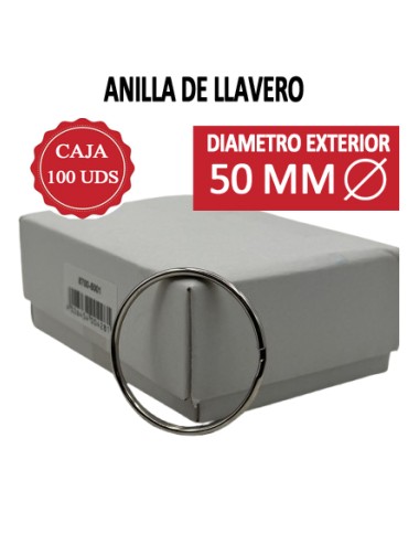 BASI ANILLAS LLAVERO 50MM (EXTERIOR) -CAJA 100 UDS-