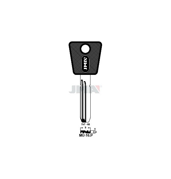 LLAVE JMA PLAST. MU 16.P AZUL (MUL T16.P)