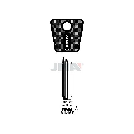 LLAVE JMA PLAST. MU 16.P AZUL (MUL T16.P)