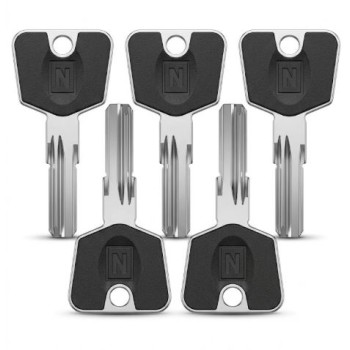 CILINDRO N ALTA SEGURIDAD -HS10- 40X30 LATON -DOBLE EMBRAGUE-