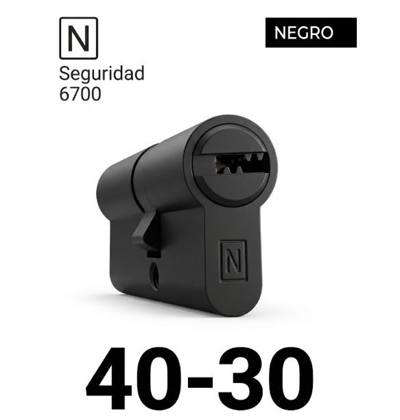 CILINDRO N SEGURIDAD 6700 40X30 NEGRO MATE