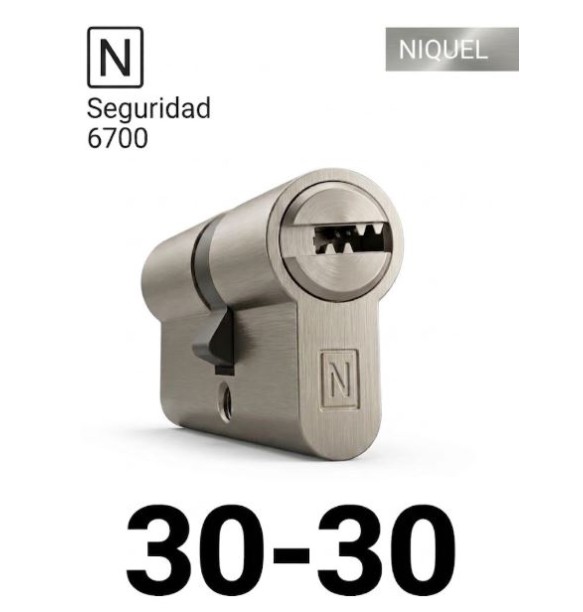 CILINDRO N SEGURIDAD 6700 30X30 NIQUEL