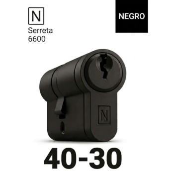 CILINDRO N SERRETA 6600 40X30 NEGRO MATE