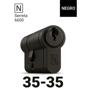 CILINDRO N SERRETA 6600 35X35 NEGRO MATE