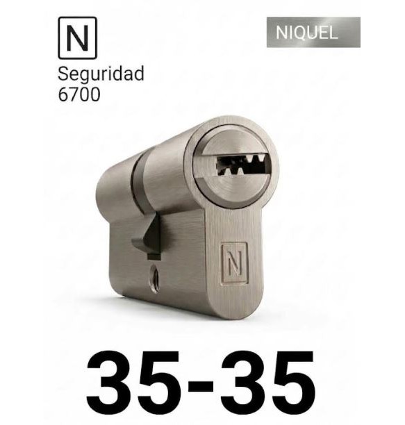 CILINDRO N SEGURIDAD 6700 35X35 NIQUEL