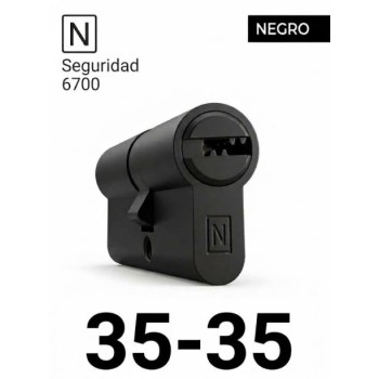 CILINDRO N SEGURIDAD 6700 35X35 NEGRO MATE