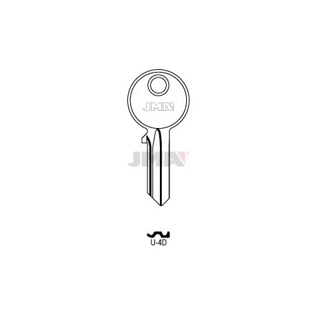 LLAVE JMA ACERO U 4D (B)