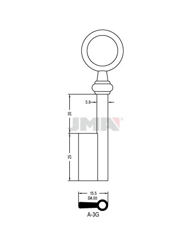 LLAVE JMA ARMARIO A 3G