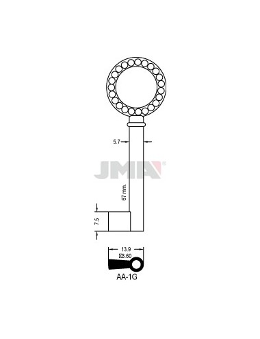 LLAVE JMA ARMARIO AA 1G