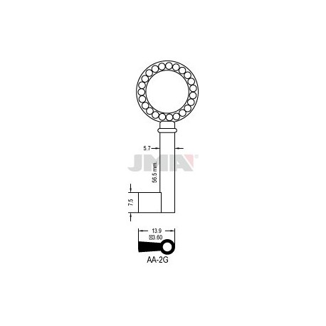 LLAVE JMA ARMARIO AA 2G