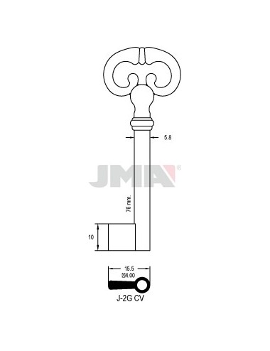 LLAVE JMA ARMARIO J 2G (CV)