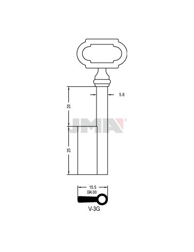 LLAVE JMA ARMARIO V 3G