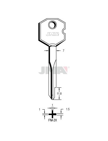 LLAVE JMA CRUCIFORME FM 2X