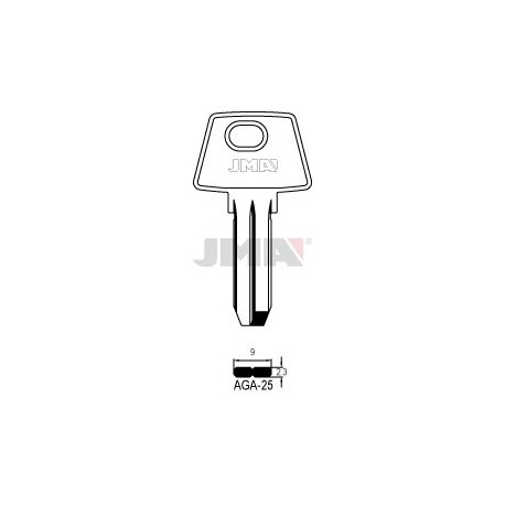 LLAVE JMA SEGUR. AGA 25 LATON