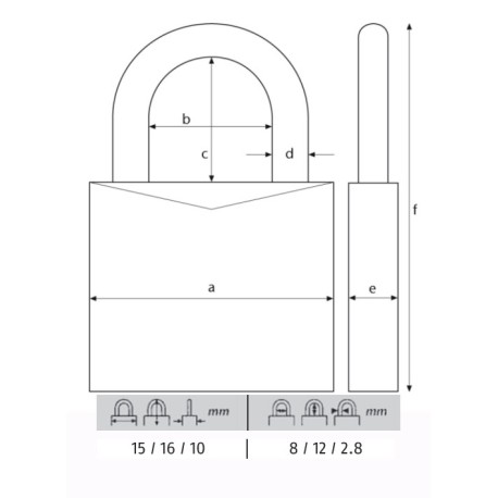 ABUS CANDADO TITALIUM 15MM 54TI/15