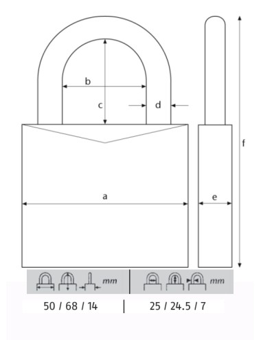 ABUS CANDADO TITALIUM 50MM. 54TI/50
