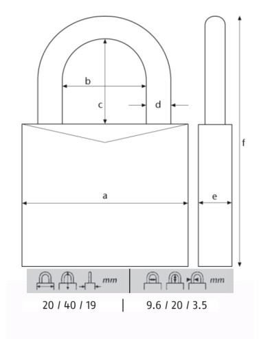 ABUS CANDADO TITALIUM 20MM ARCO L 54TI/20HB20