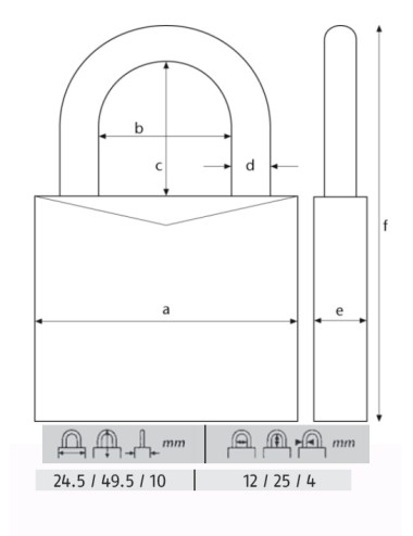 ABUS CANDADO TITALIUM 25MM ARCO L 54TI/25HB25