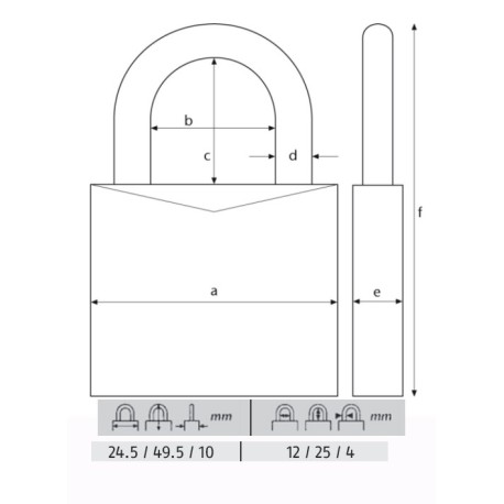 ABUS CANDADO TITALIUM 25MM ARCO L 54TI/25HB25