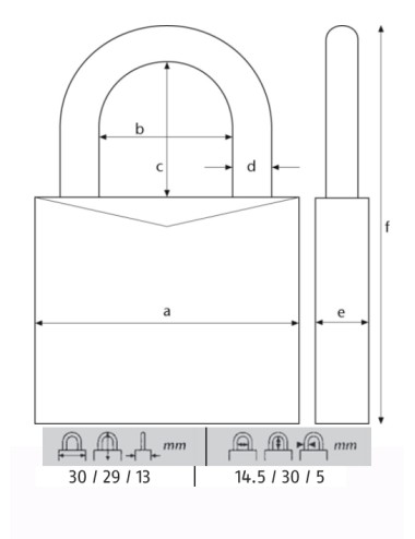 ABUS CANDADO TITALIUM 30MM ARCO L 54TI/30HB30