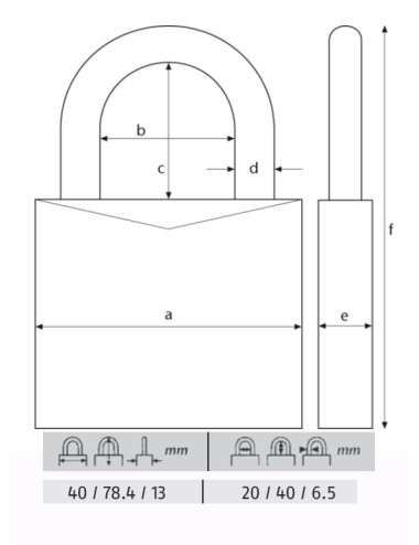 ABUS CANDADO TITALIUM 40MM ARCO L 54TI/40HB40