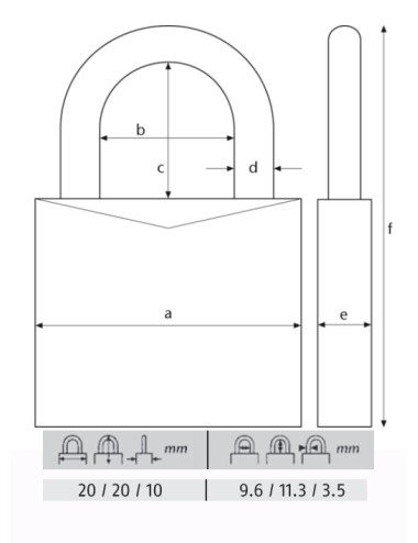 ABUS CANDADO TITALIUM LL.IGUAL 20MM 54TI/20KA