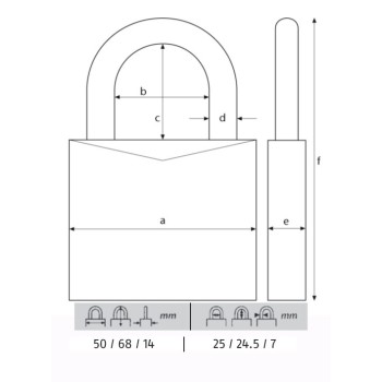 ABUS CANDADO TITALIUM LL.IGUAL 50MM 54TI/50KA