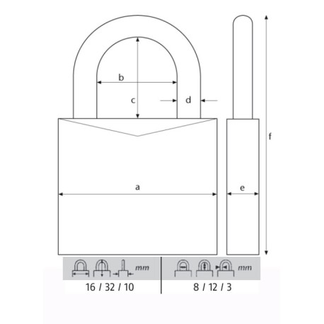 ABUS CANDADO 713/15MM.KA LLAVES IGUALES