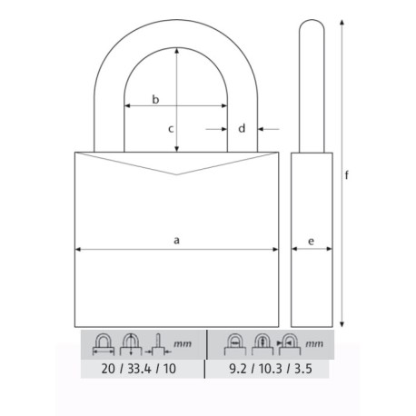 ABUS CANDADO 713/20MM.KA LLAVES IGUALES