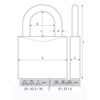 ABUS CANDADO 713/25MM.KA LLAVES IGUALES