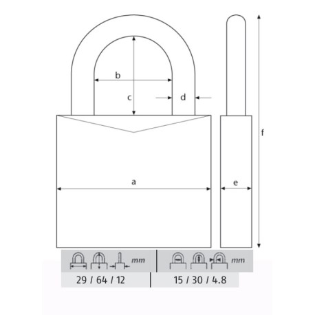ABUS CANDADO 713/30HB30MM. ARCO L