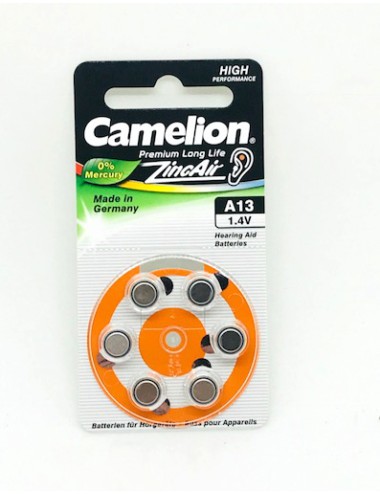 CAMELION PILA AUDIFONO  -A13 (BLIS 6)