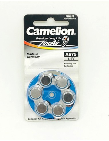 CAMELION PILA AUDIFONO  -A675 (BLIS 6)