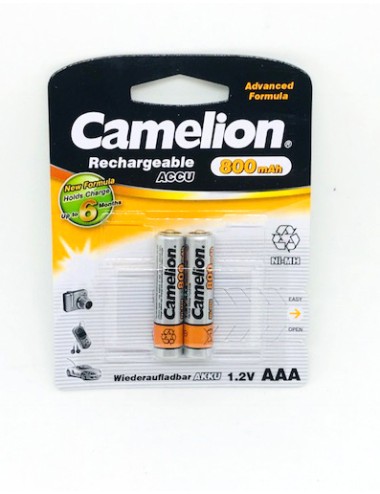 CAMELION PILA RECARGABLE NI NH LR03 AAA 800 MAH (BLIS 2)